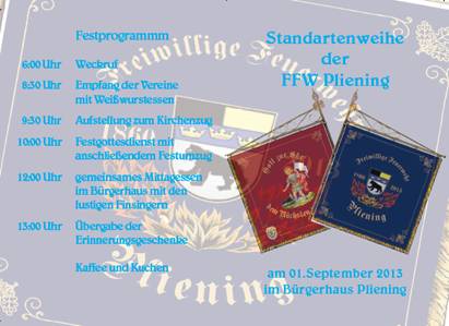 Standartenweihe Freiwillige Feuerwehr Pliening